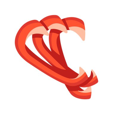 Beyaz arka planda tatlı kırmızı dolma biber. Çizgi film tarzında dolmalık biber. Vektör illüstrasyonu