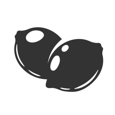 Beyaz arka planda izole edilmiş limon simgeleri. Basit bir tarz. Vektör illüstrasyonu