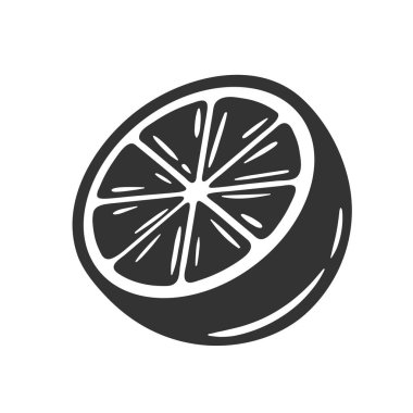 Beyaz arka planda izole edilmiş limon simgeleri. Basit bir tarz. Vektör illüstrasyonu