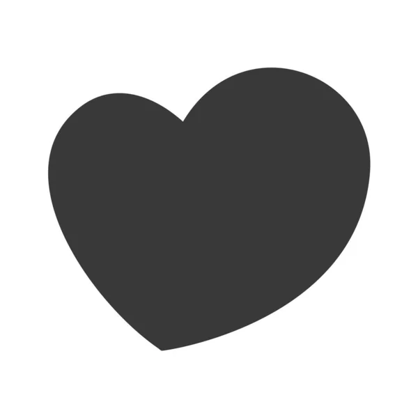 Σιλουέτα Απεικόνιση Της Καρδιάς Απομονώνονται Λευκό Φόντο Εικονογράφηση Διανύσματος Διανυσματικά Γραφικά