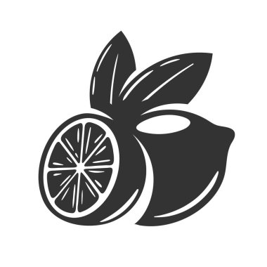 Beyaz arka planda izole edilmiş limon simgeleri. Basit bir tarz. Vektör illüstrasyonu