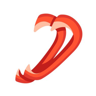 Beyaz arka planda tatlı kırmızı dolma biber. Çizgi film tarzında dolmalık biber. Vektör illüstrasyonu