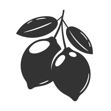 Beyaz arka planda izole edilmiş limon simgeleri. Basit bir tarz. Vektör illüstrasyonu