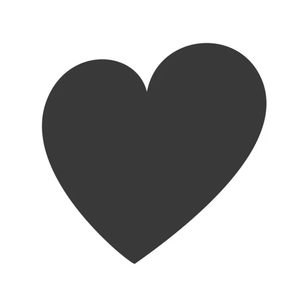 Σιλουέτα Απεικόνιση Της Καρδιάς Απομονώνονται Λευκό Φόντο Εικονογράφηση Διανύσματος Royalty Free Διανύσματα Αρχείου