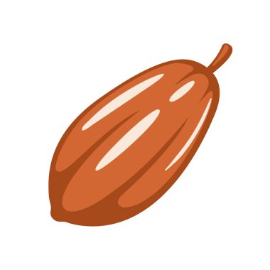 Beyaz arka planda izole edilmiş kakao çekirdekleri. Logo şablonu. Kakao fasulyesi. Tasarım elemanları. Vektör illüstrasyonu