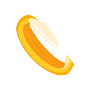 Beyaz arka planda izole edilmiş sarı dolma biber. Çizgi film tarzında dolmalık biber. Vektör illüstrasyonu