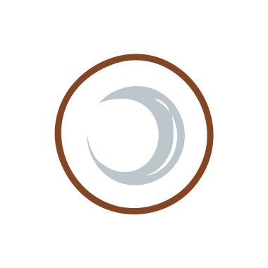 Hindistan cevizi simgesi beyaz arkaplanda izole edildi. Çizgi film tarzı. Vektör illüstrasyonu