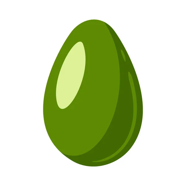 Icona Avocado Verde Isolata Sfondo Bianco Illustrazione Vettoriale — Vettoriale Stock