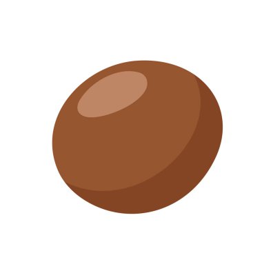 Hindistan cevizi simgesi beyaz arkaplanda izole edildi. Çizgi film tarzı. Vektör illüstrasyonu