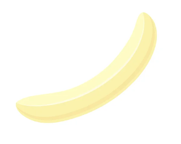 Banana Aperta Stile Cartone Animato Design Piatto Banana Isolata Sfondo — Vettoriale Stock