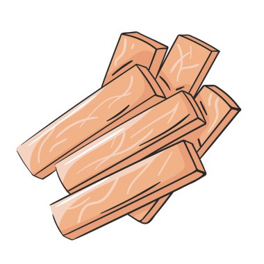 Peynir çubuğu beyaz arka planda izole edilmiş. Çizgi film tarzında peynir ikonu. Vektör illüstrasyonu