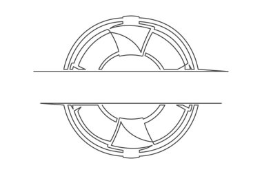 Bir cankurtaran şamandırasının sürekli çizimi. İş konsepti. Hayat kemeri beyaz bir arkaplanda izole edilmiş. Vektör illüstrasyonu
