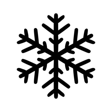 El çizimi Noel kar tanesi. Xmas kar taneleri beyaz arka planda izole edilmiş. Vektör illüstrasyonu