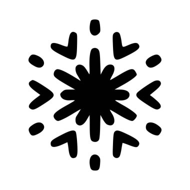 El çizimi Noel kar tanesi. Xmas kar taneleri beyaz arka planda izole edilmiş. Vektör illüstrasyonu