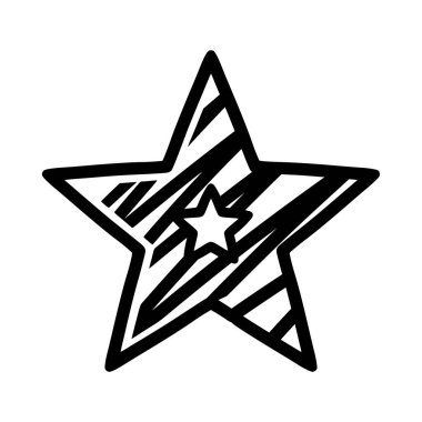 Süslü Noel ağacı oyuncağı. Beyaz arka planda izole edilmiş basit bir Xmas yıldızı. Vektör illüstrasyonu