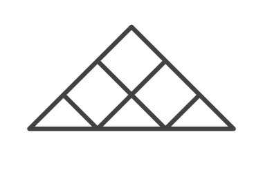 Döşeme çizgisi simgesi beyaz arkaplanda izole edildi. Banyo, mutfak ve diğerleri için dekoratif fayanslar döşemek. Vektör illüstrasyonu