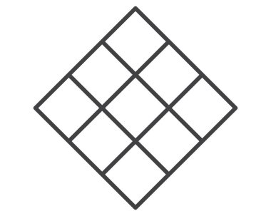 Döşeme çizgisi simgesi beyaz arkaplanda izole edildi. Banyo, mutfak ve diğerleri için dekoratif fayanslar döşemek. Vektör illüstrasyonu