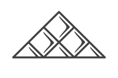 Döşeme çizgisi simgesi beyaz arkaplanda izole edildi. Banyo, mutfak ve diğerleri için dekoratif fayanslar döşemek. Vektör illüstrasyonu