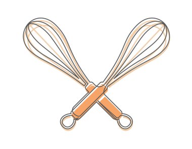 Beyaz arka planda sürekli bir çizgi simgesini çırpar. Fırın sembolü sanat çizimi. Tasarım taslağı. Düzenlenebilir felç. Vektör illüstrasyonu