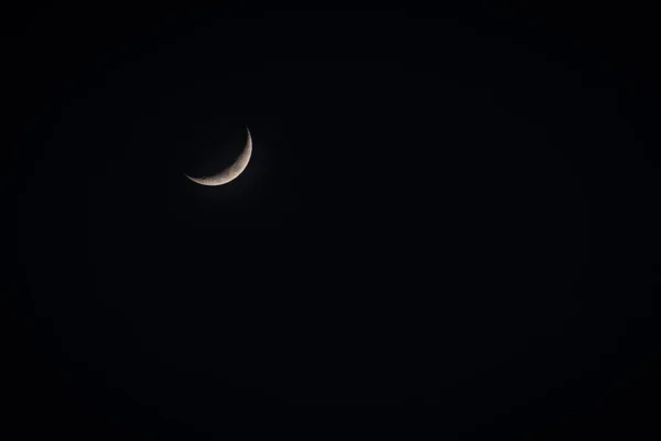 Luna Creciente Una Noche Sin Luna —  Fotos de Stock