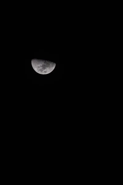 Lua Crescente Uma Noite Sem Lua — Fotografia de Stock