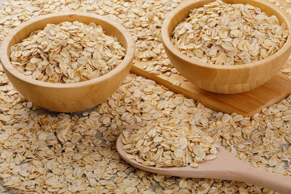 stock image Close up of a background of healthy Whole Grain Rolled Oats