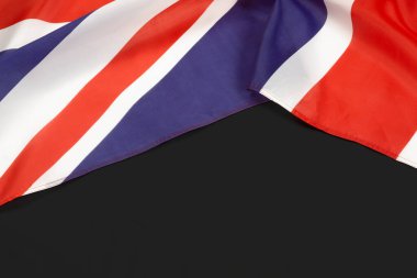 Close up of the United Kingdom flag also known as the Union Jack