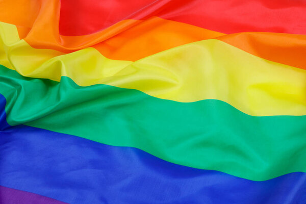 The Gay Pride Flag used for Illustrations with copy space