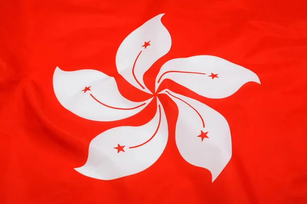 Close Hong Kong National Flag Isolated Copy Space — Stock Photo, Image