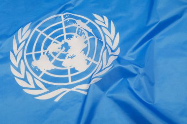 Close up of the emblem on the United Nations flag clipart
