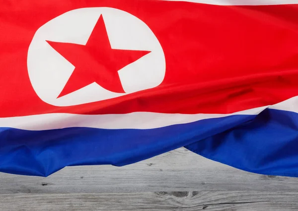 North Korea Officially Known Democratic People Republic Korea Flag Copy — Stok fotoğraf