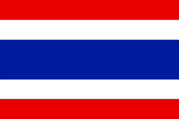 Ilustração Bandeira Oficial Tailandesa Bandeira Tailândia — Fotografia de Stock