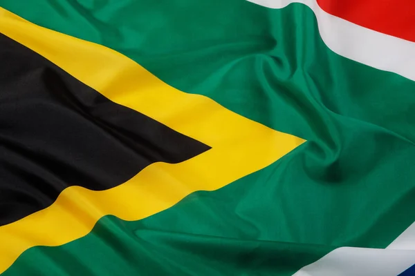 Close Official Flag South Africa Country Southern Most Tip Africa — ストック写真