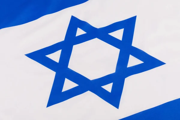 Közelkép Izraeli Zászló Csillag Dávid Másolja Helyet — Stock Fotó
