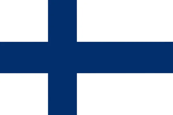 Illustration Finlands Flagga Känd Som Republiken Finland Belägen Europa Regionen — Stockfoto