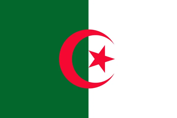 Εικόνα Της Επίσημης Σημαίας Της Αλγερίας Που Βρίσκεται Στην Αφρική — Φωτογραφία Αρχείου