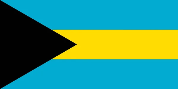 Ілюстрація Прапора Багамських Островів Офіційно Відомого Комбінат Багамських Островів Розташований — стокове фото