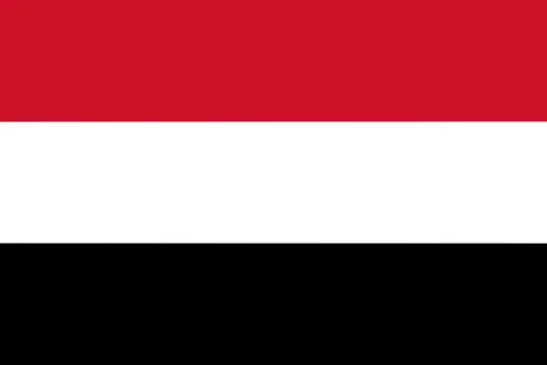 Иллюстрация Флага Йемена Официально Известного Республика Йемен Копировальным Пространством — стоковое фото