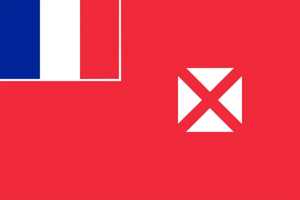Eine Abbildung Der Flagge Der Walliser Und Futunainseln Die Offiziell — Stockfoto