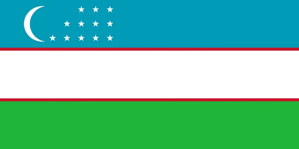 Ілюстрація Прапора Узбекистану Офіційно Відома Республіка Узбекистан Копіювальним Простором — стокове фото