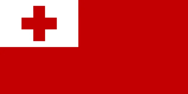 Eine Abbildung Der Flagge Von Tongo Die Offiziell Als Königreich — Stockfoto