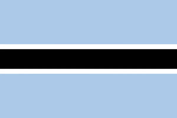 ボツワナ共和国として公式に知られているコピースペースのあるボツワナの国旗のイラスト — ストック写真