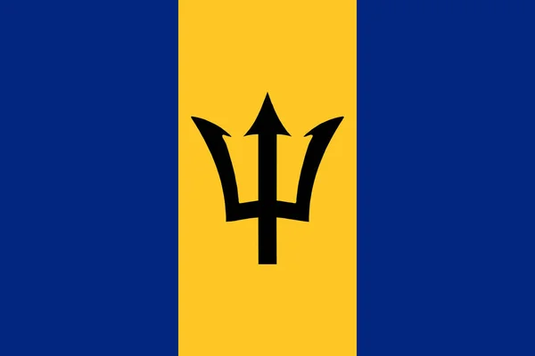 Illustration Barbados Flagga Med Kopieringsutrymme — Stockfoto