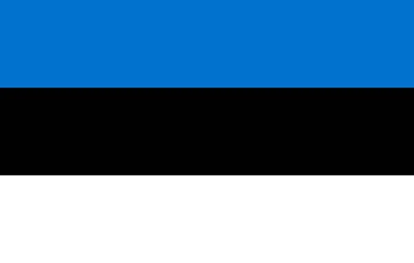 Eine Abbildung Der Flagge Estlands Die Offiziell Als Republik Estland — Stockfoto