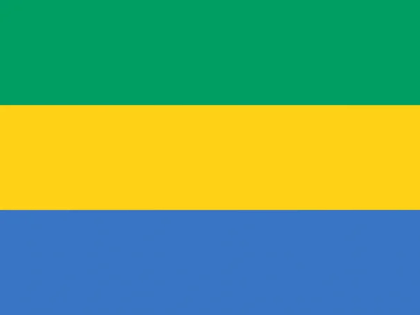 加蓬国旗图例 正式名称为加蓬共和国 有复制空间 — 图库照片