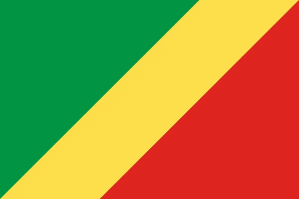 Иллюстрация Флага Конго Официально Известного Ребублик Кондо Копировальным Пространством — стоковое фото