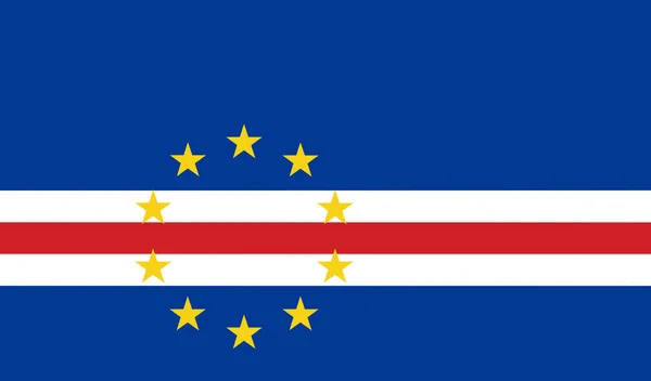 佛得角国旗图例 官方名称为佛得角共和国 有复制空间 — 图库照片