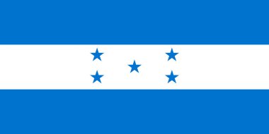 Honduras bayrağının resmi olarak fotokopi alanına sahip Honduras Cumhuriyeti olarak bilinen bir illüstrasyonu.