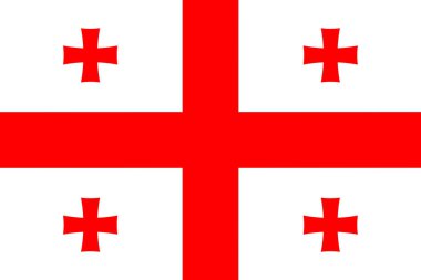 Gürcistan bayrağının bir kopyası.