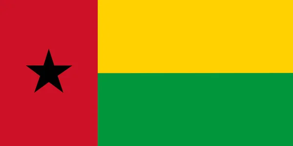 Ilustracja Bandery Gwinei Bissau Oficjalnie Znanej Jako Republika Gwinei Bissau — Zdjęcie stockowe